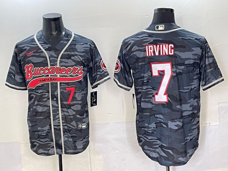 Men 2025 Tampa Bay Buccaneers 7 Irving Camo Joint Name Nike Limited NFL Jersey style 04